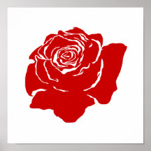Rosa rojo posters