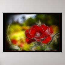 Rosa rojo poster