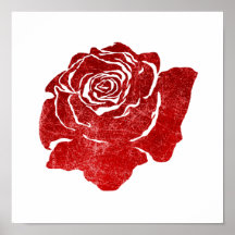 Rosa rojo poster