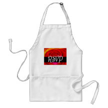 Rosa rojo RSVP que pinta arte - multi Delantal