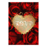 Rosa rojo RSVP que se casa floral Comunicados