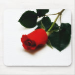 Rosa rojo tapete de raton