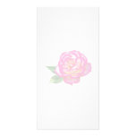 Rosa rosado y blanco tarjeta personal