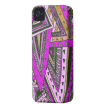 Rosa triangulado Case-Mate iPhone 4 cobertura