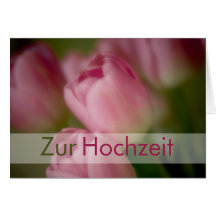 Rosa Tulpen • Glueckwunschkarte Hochzeit Felicitacion