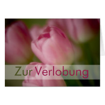 Rosa Tulpen • Glueckwunschkarte Verlobung Felicitación
