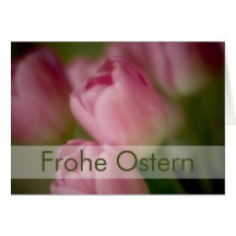 Rosa Tulpen • Osterkarte Felicitaciones