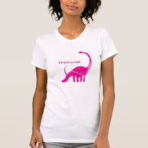 Rosa vegetariano del Brachiosaurus del vintage Camisetas