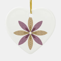 Rosa y arte de la flor del oro ornamento para arbol de navidad