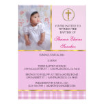 Rosa y bautismo del oro/invitación del bautizo