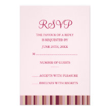 Rosa y Brown RSVP rayado Anuncios