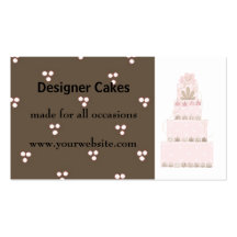 Rosa y chocolate de la torta del diseñador plantillas de tarjetas personales