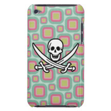 Rosa y menta Rogelio alegre retro Case-Mate iPod Touch Carcasas