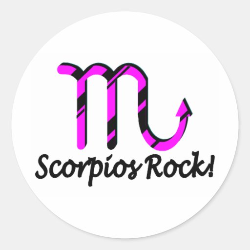 Rosa y negro de roca de Scorpios Pegatinas Redondas
