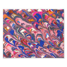 Rosa y pintura abstracta azul arte con fotos