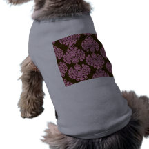 Rosa y regalos del modelo del damasco de Brown Camisas De Perritos