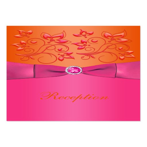 Rosa y tarjeta floral anaranjada del recinto del b tarjeta de negocio