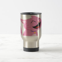Rosado la taza del viaje del gatito