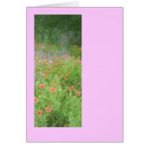 Rosado-memorias de la primavera tarjeta