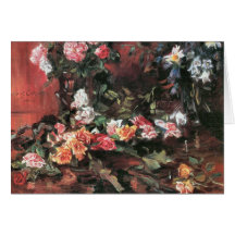 Rosas 2 de Lovis Corinto Tarjeta