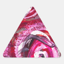 Rosas abstractos pegatinas de trianguladas