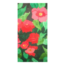 rosas abstractos tarjetas fotográficas personalizadas