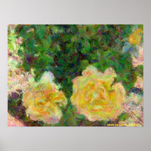 Rosas amarillas poster