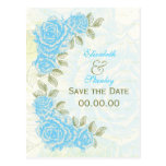 Rosas azules del vintage que casan reserva la post