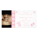 Rosas bebés Argyle - es un chica - nuestro precios Tarjeta Con Foto Personalizada