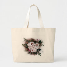 Rosas blancos bolsas de mano