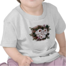 Rosas blancos camisetas