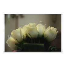 Rosas blancos papelería personalizada
