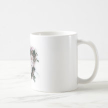 Rosas blancos taza