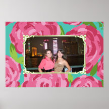 Rosas con la foto de encargo posters