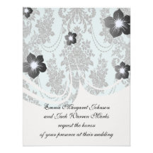 rosas de damasco azules claros y black.ai invitaciones personalizada
