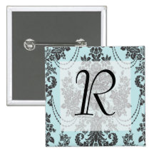 rosas de damasco azules claros y black.ai pins
