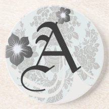 rosas de damasco azules claros y black.ai posavasos personalizados