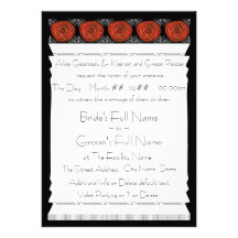 Rosas de Decofied (la ceremonia de boda) Invitación Personalizada