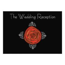 Rosas de Decofied (la recepción nupcial) Invitacion Personal