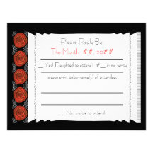 Rosas de Decofied (tarjeta de contestación) Invitación Personalizada