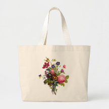Rosas de Jean Louis Prevost y ramo del pensamiento Bolsas