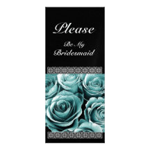 Rosas de la turquesa - invitación de la dama de ho