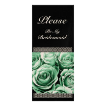 Rosas de la turquesa - invitación de la dama de ho