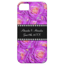 Rosas de las rosas fuertes que casan favores iPhone 5 protectores