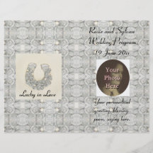 Rosas de plata Handfasting que se casa de herradur Tarjetas Informativas