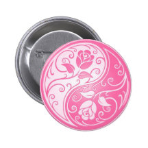 Rosas de Yin Yang, rosados Pin