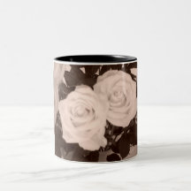 Rosas del boda taza de café