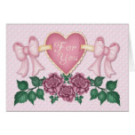 Rosas del ` n de los corazones tarjetas