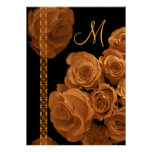 Rosas del ORO y invitaciones del boda del cordón Comunicados Personales