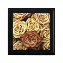 rosas del vintage caja de recuerdo
